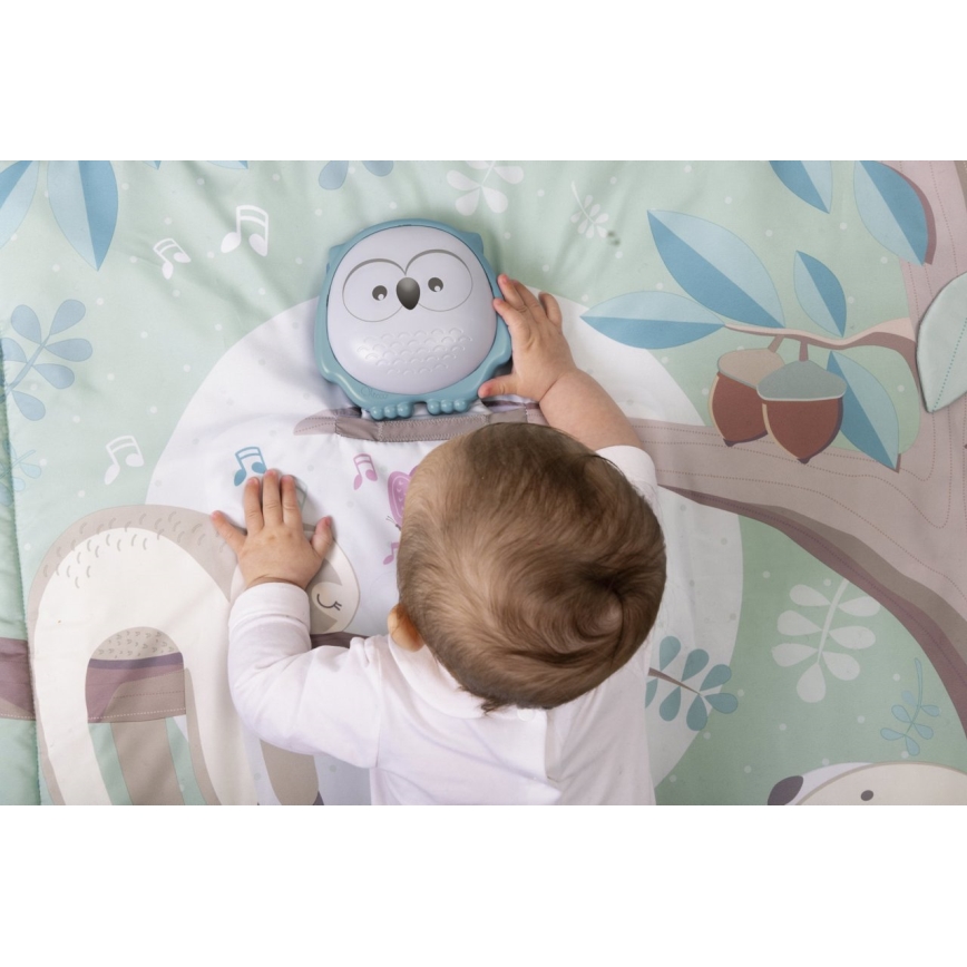 Chicco - Дитячий ігровий килимок 2в1 3xAAA сова