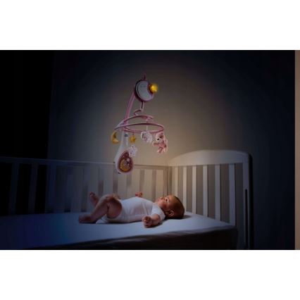 Chicco - Мобіль на ліжечко з мелодією 3в1 NEXT2DREAMS 3xAA рожевий