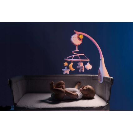 Chicco - Мобіль на ліжечко з мелодією 3в1 NEXT2DREAMS 3xAA рожевий