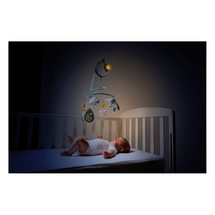 Chicco - Мобілі на ліжечко з мелодією 3в1 NEXT2DREAMS 3xAA синій