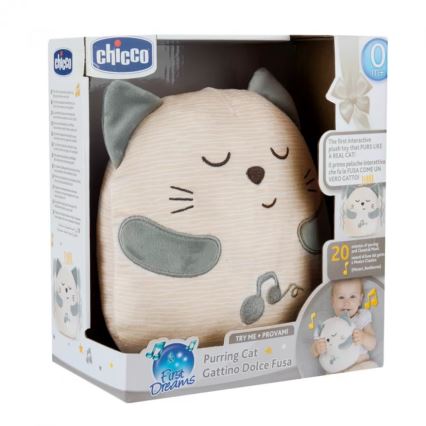 Chicco - Плюшова інтерактивна іграшка кіт 3xAAA