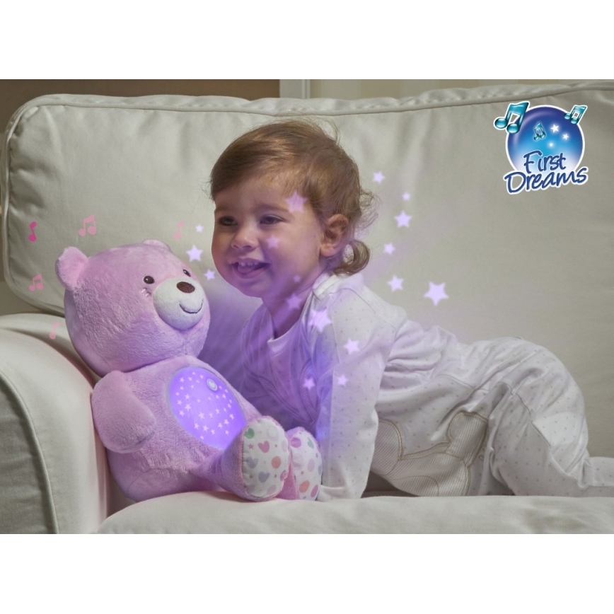 Chicco - Проектор з мелодією BABY BEAR 3xAAA рожевий