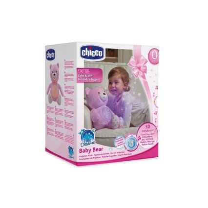 Chicco - Проектор з мелодією BABY BEAR 3xAAA рожевий