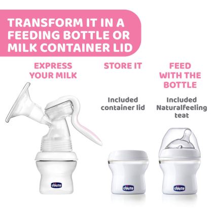 Chicco - Ручний молоковідсмоктувач для грудного молока Natural Feeling