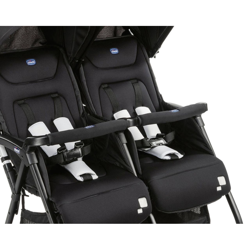Chicco - Спортивна дитяча коляска для двійні OHLALA TWIN Black Night чорний