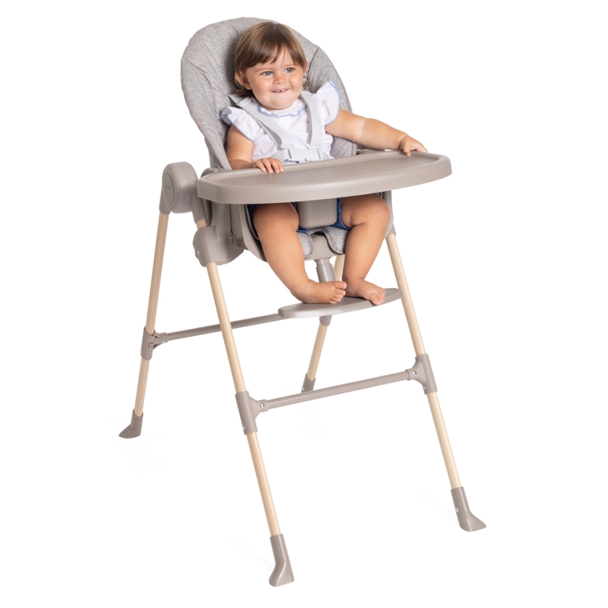 Chicco - Стільчик для годування Polly Essential - сірий/коричневий