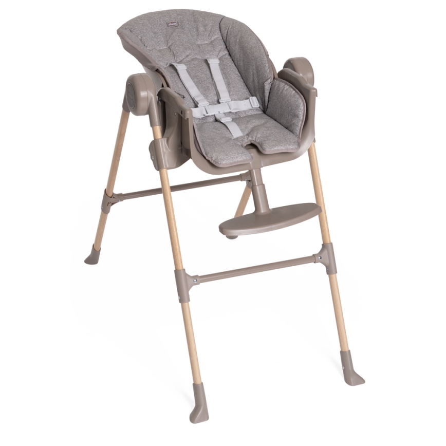 Chicco - Стільчик для годування Polly Essential - сірий/коричневий