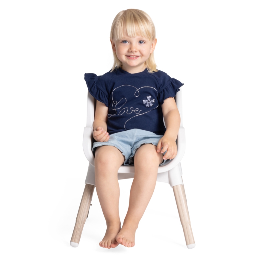 Chicco - Стільчик для годування ZEST 3в1 білий/сірий