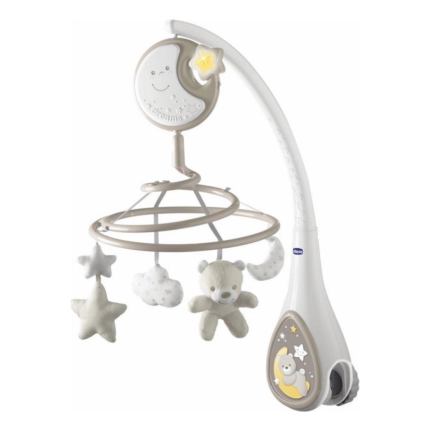 Chicco - Карусель-мобіль для ліжечка з мелодією 3в1 NEXT2DREAMS 3xAA сірий