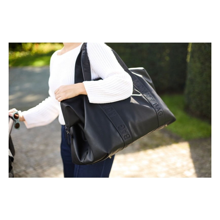 Childhome - Пеленальная сумка MOMMY BAG LEATHER черный