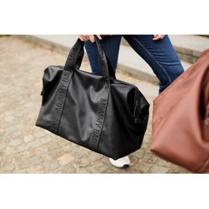 Childhome - Сумка для сповивання MOMMY BAG LEATHER чорний