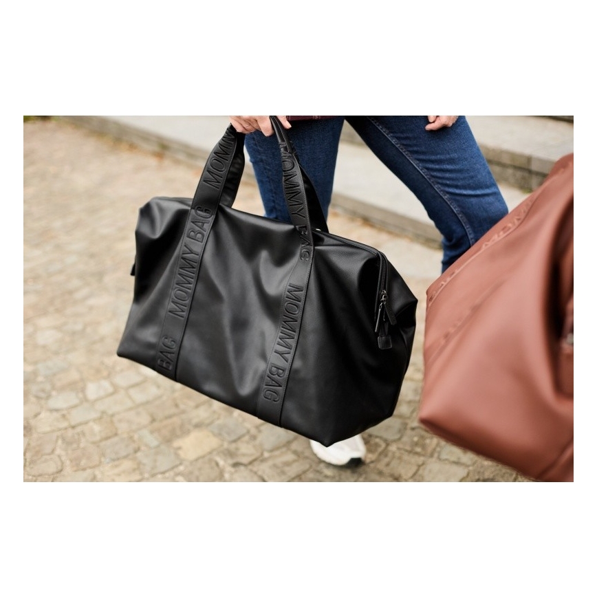 Childhome - Сумка для сповивання MOMMY BAG LEATHER чорний