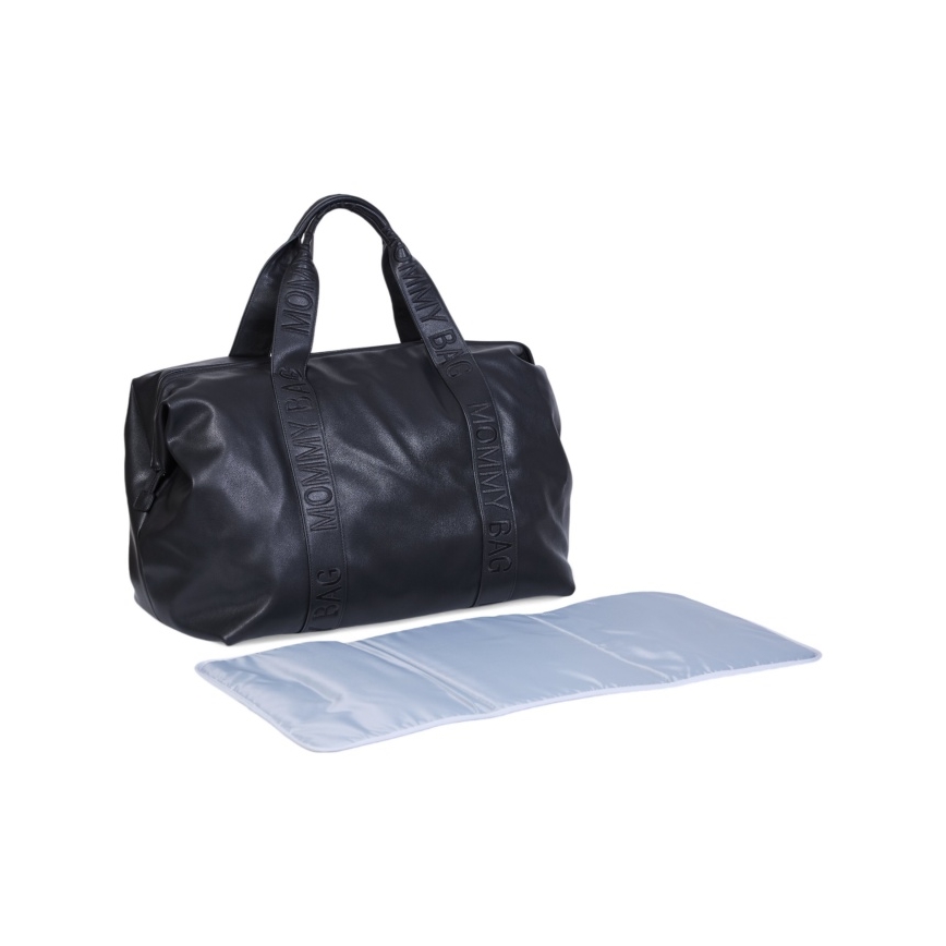 Childhome - Сумка для сповивання MOMMY BAG LEATHER чорний