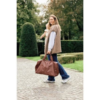 Childhome - Сумка для сповивання MOMMY BAG LEATHER коричневий