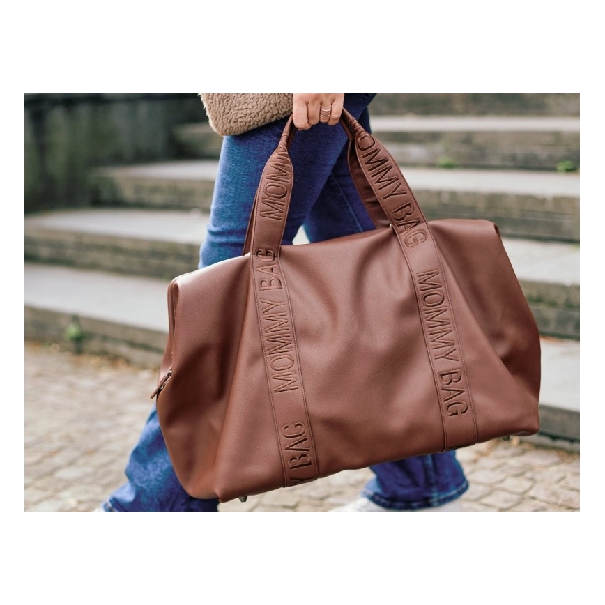 Childhome - Сумка для сповивання MOMMY BAG LEATHER коричневий