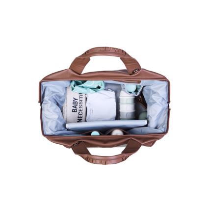 Childhome - Сумка для сповивання MOMMY BAG LEATHER коричневий