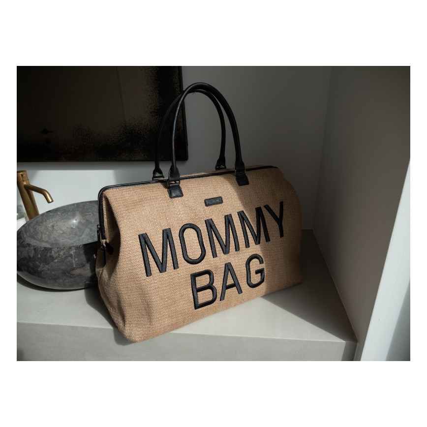 Childhome - Сумка для сповивання MOMMY BAG RAFFIA LOOK бежевий