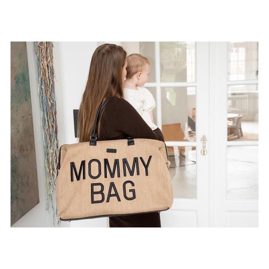 Childhome - Сумка для сповивання MOMMY BAG RAFFIA LOOK бежевий