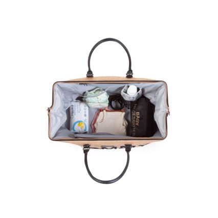 Childhome - Сумка для сповивання MOMMY BAG RAFFIA LOOK бежевий