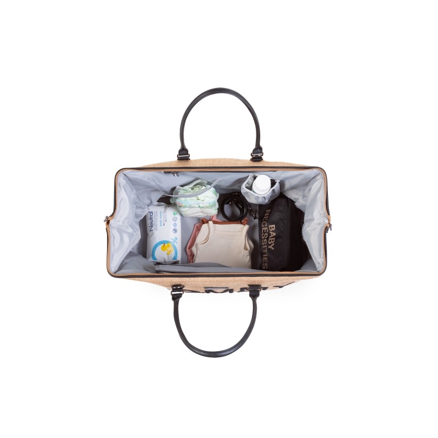 Childhome - Сумка для сповивання MOMMY BAG RAFFIA LOOK бежевий