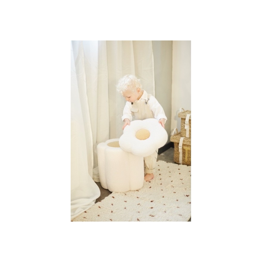 Childhome - Табурет FLOWER диаметр 35 см кремовый
