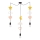 Children's pendant lamp TRIO 3xE27/20W/230V yellow/white/pink