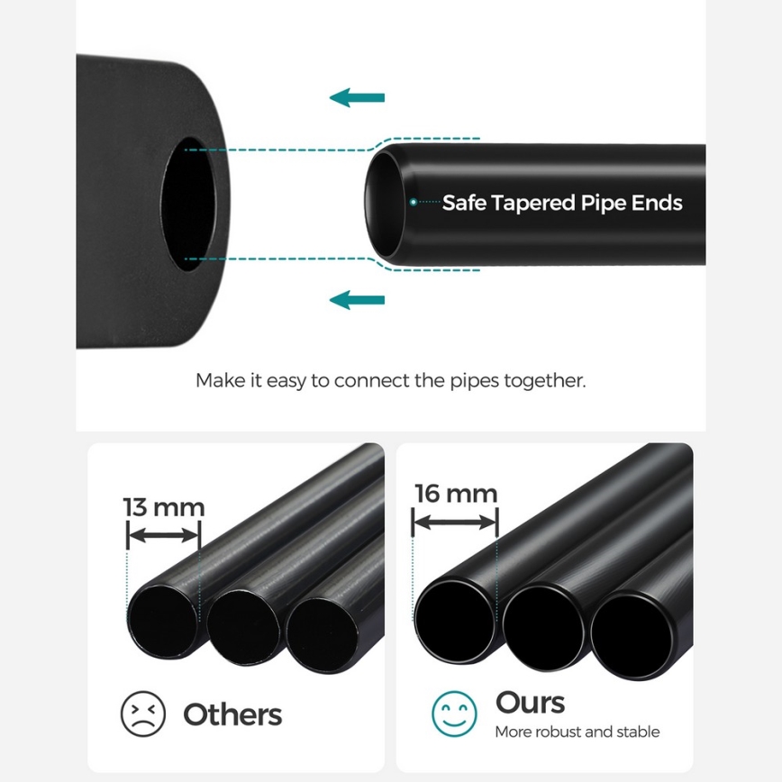 Чорна шафа для зберігання MATIS 138x182 см з полицями та штангою для одягу