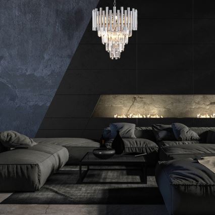 Хрустальная люстра на цепи MADISON 9xE14/40W/230V блестящий хром