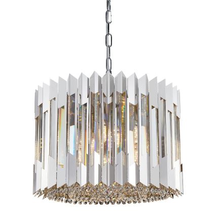 Хрустальная люстра на цепи RITZ 7xE14/40W/230V блестящий хром