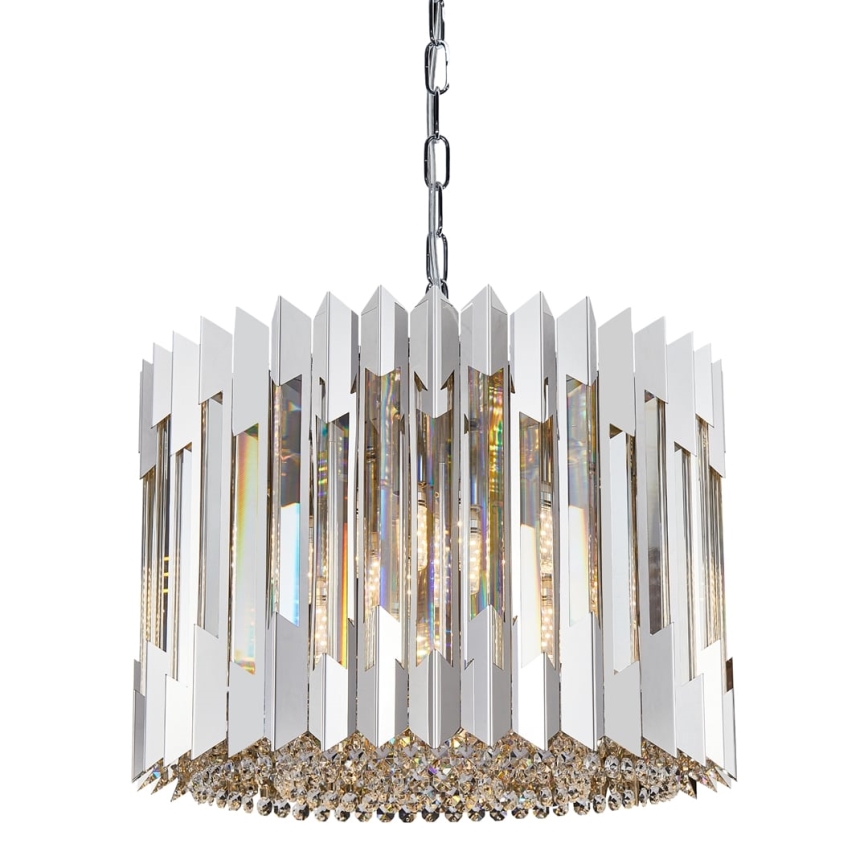 Хрустальная люстра на цепи RITZ 7xE14/40W/230V блестящий хром