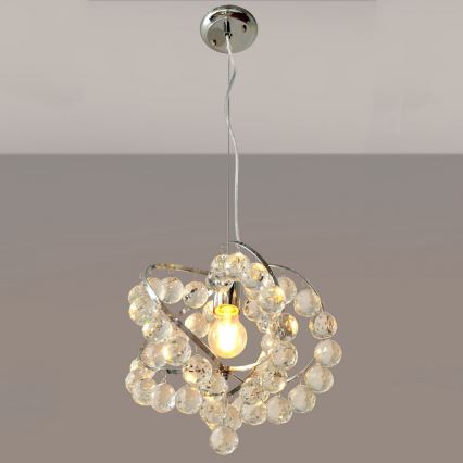 Хрустальная люстра на тросе VIOLETA 1xE27/15W/230V