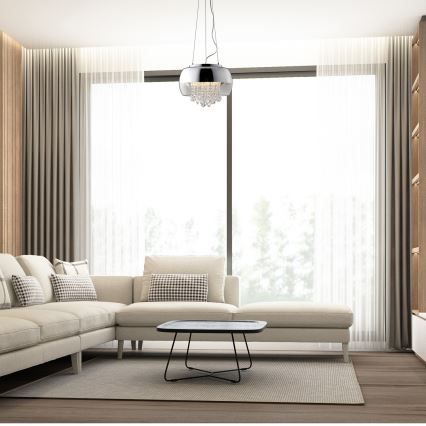 Хрустальная подвесная люстра LUNA 1хE14/40W/230V