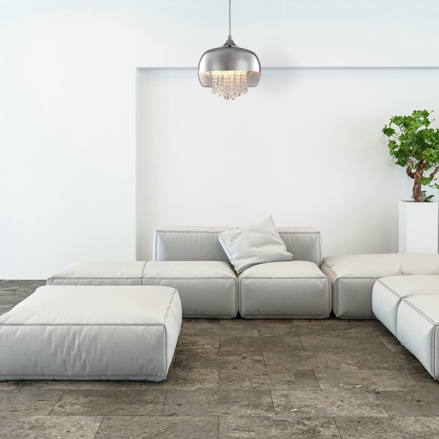 Хрустальная подвесная люстра LUNA 1хE14/40W/230V