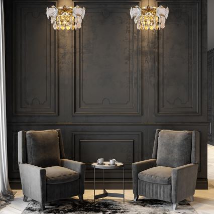 Хрустальный настенный светильник SELENA 2xE14/40W/230V золотой