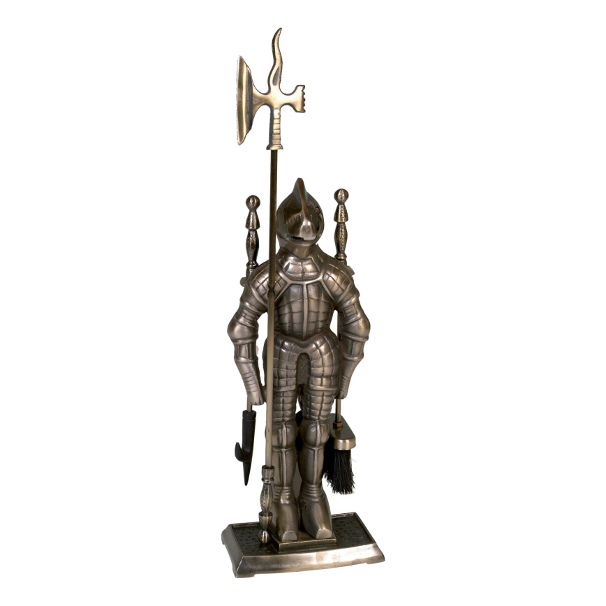 Чугунные инструменты для камина 4 шт. рыцарь латунь