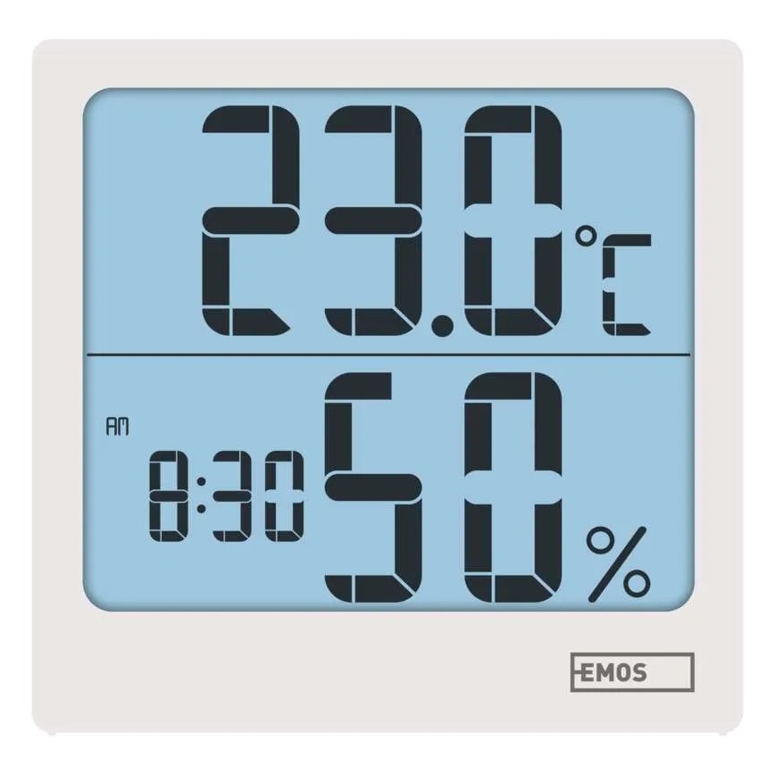 Цифровий термометр з гігрометром 1xAA білий