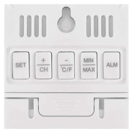 Цифровий термометр з гігрометром 2xAAA білий