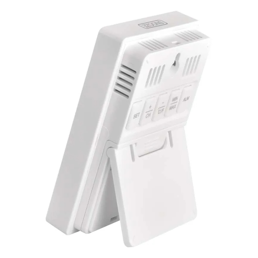 Цифровий термометр з гігрометром 2xAAA білий