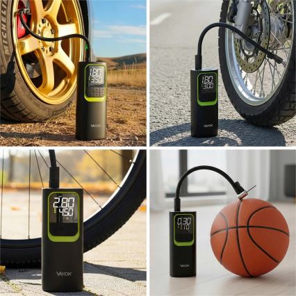 Цифровий кишеньковий компресор 5V 8000 mAh чорний