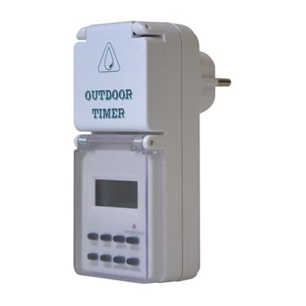 Цифровой уличный недельный таймер 16A/230V IP44 200 мАч