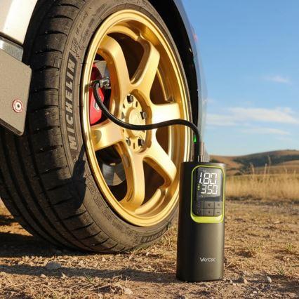 Цифровой карманный компрессор 5V 8000 mAh чёрный