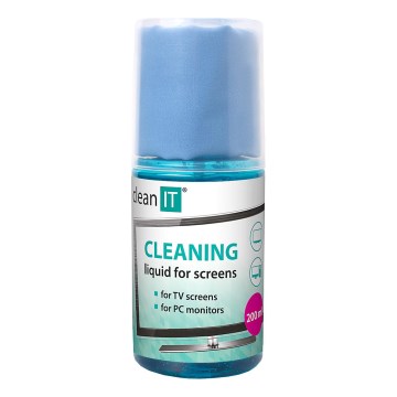 CLEAN IT CL-180 - Чистящий раствор для экрана с салфеткой 200 мм