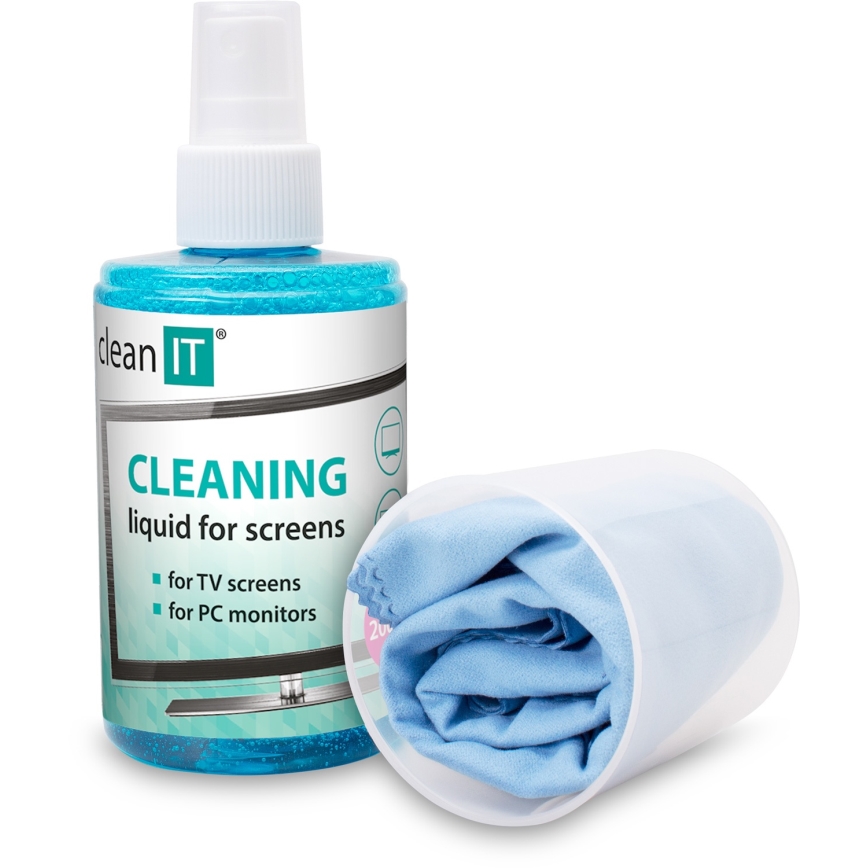 CLEAN IT CL-180 - Чистящий раствор для экрана с салфеткой 200 мм