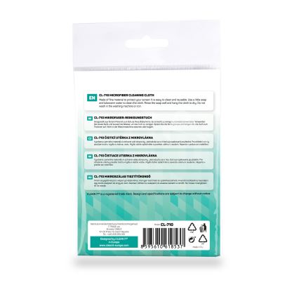 CLEAN IT CL-710 - Серветка для чищення з мікрофібри 19x19 см синій