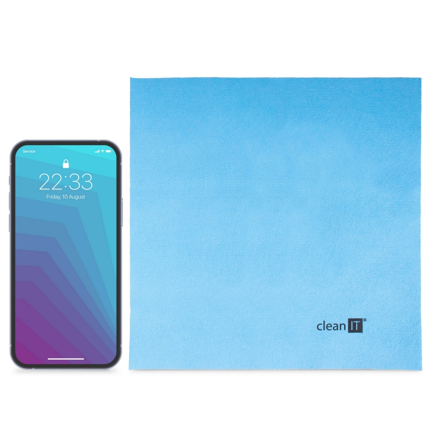 CLEAN IT CL-710 - Серветка для чищення з мікрофібри 19x19 см синій