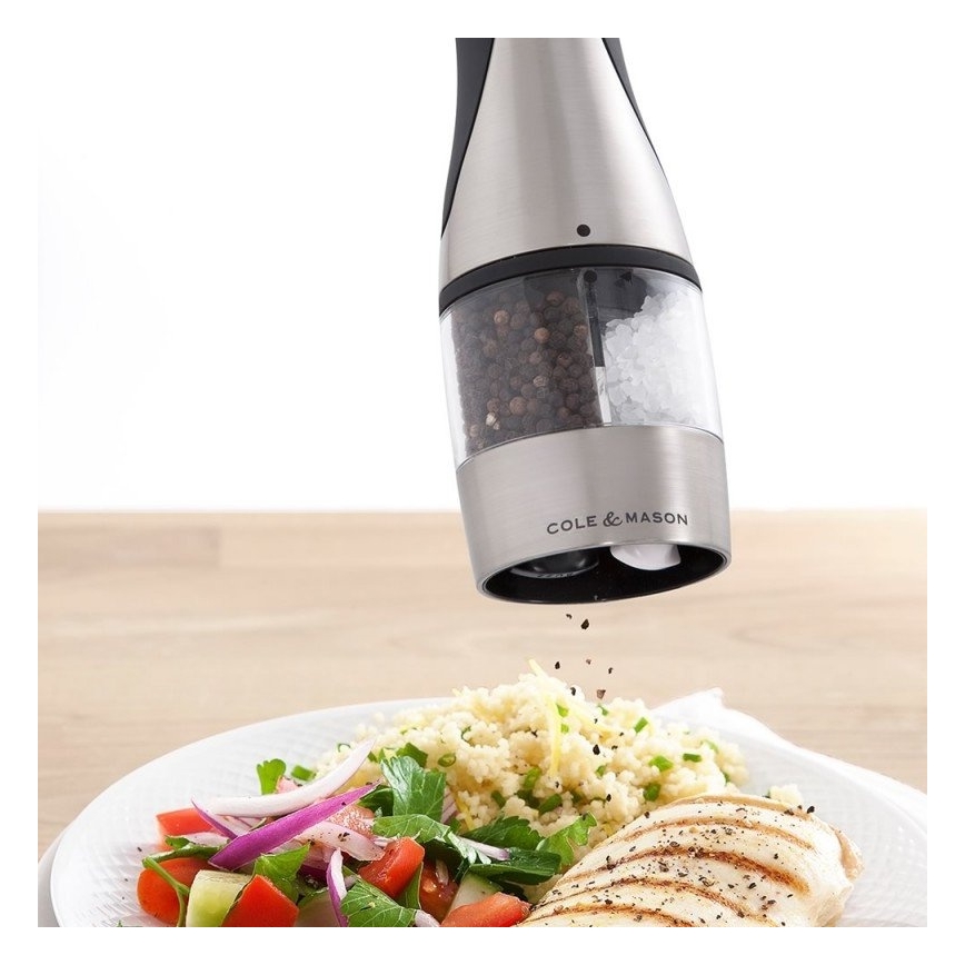 Cole&Mason - Электрическая мельница для специй 2в1 KEW 6xAAA 21 см