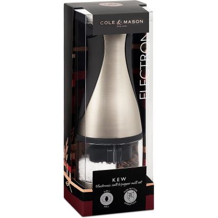 Cole&Mason - Электрическая мельница для специй 2в1 KEW 6xAAA 21 см
