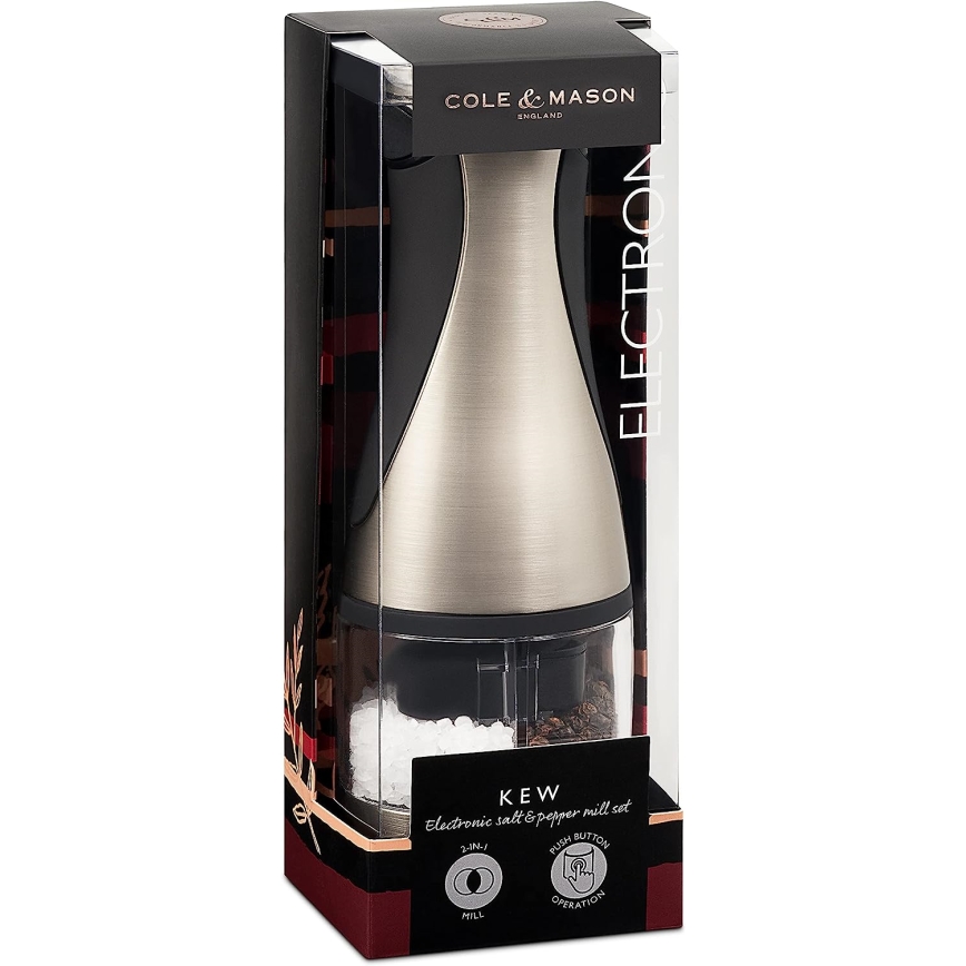 Cole&Mason - Электрическая мельница для специй 2в1 KEW 6xAAA 21 см