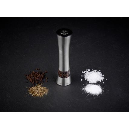 Cole&Mason - Электрический salt or pepper grinder BURFORD 4xAAA 18 cm матовый хром