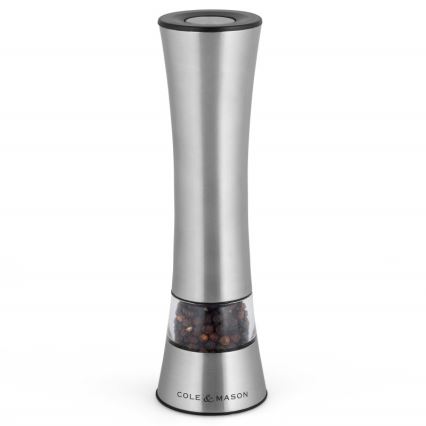 Cole&Mason - Электрический salt or pepper grinder BURFORD 4xAAA 18 cm матовый хром